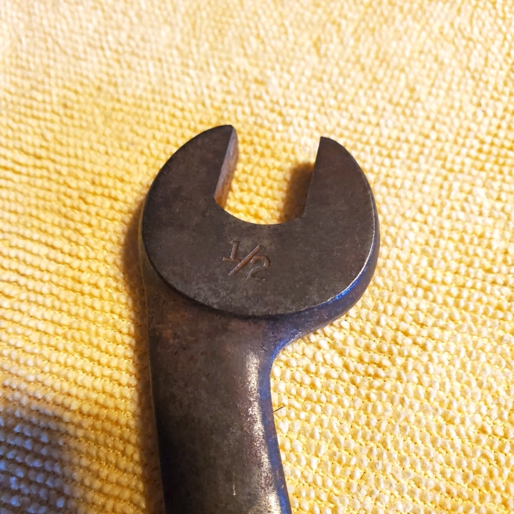 Antique Billings 1560 open end wrench 5/8 & ½ inch - Picture 7 of 7